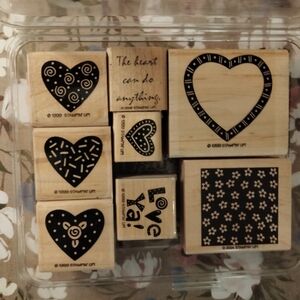 Stampin' Up! Wooden Stamp Set with Heart Designs